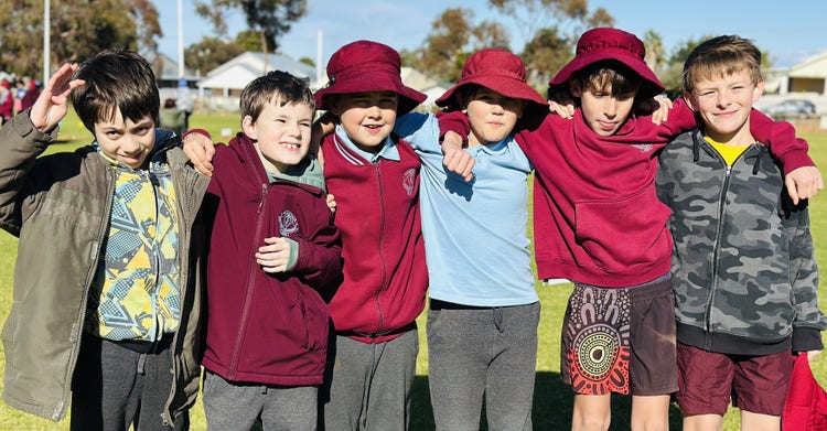 Primary boys at athletics carnival